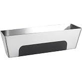 10" Stainless Steel Mud Pan,Anti-slip Base,Sheared Sides to Clean Knives, Hold Joint Compound, Drywall and Plaster