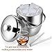 Insulated Ice Bucket,Stainless Steel Double Wall Ice Bucket with Lid and Tongs,2.8-Litre,Silver