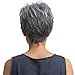 Befunny Synthetic Hair Wigs Short Grey Synthetic Full Wig for Women Fashion Style Hair Wig with Elastic Net Breathable Medium Size
