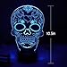 HYNAWIN 3D Skull Lamps,3D Night Lights, Amazing Illusion Lamps LED Night Lamps Optical Lamp Gift for Kids 7 Color Change Visual Lamp (Skull)