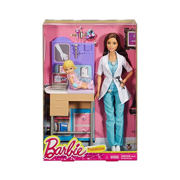 Barbie Mattel DKJ12 - Modepuppen, Ich wäre gern, Kinderärztin Spielset – Bild 6
