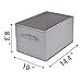 GRANNY SAYS Storage Baskets for Shelves, Fabric Storage Bins with Handles, Collapsible Storage Boxes, Closet Storage Bins, Organizers and Storage, Gray, Large, 3-Pack