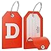 Shacke Initial Luggage Tag with Full Privacy Cover and Stainless Steel Loop – (Letter D)