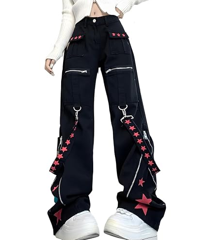 Generic Bondage Rave Men Gothic Cyber Chain Goth Jeans Punk Rock