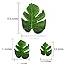HESTYA 60 Pieces Tropical Palm Leaves Artificial Tropical Plant Leaf Imitation Monstera Leaves for Hawaiian Luau Jungle Beach BBQ Party Decor, 3 Sizes