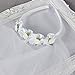 Valdler 2-Tier First Communion Veil with Attached Flower Headband for Girls White