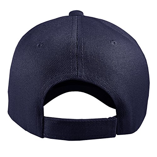 TZ Promise 12 Pack Wholesale Unisex Plain Solid Color Adjustable Baseball Caps Hats (Navy Blue)