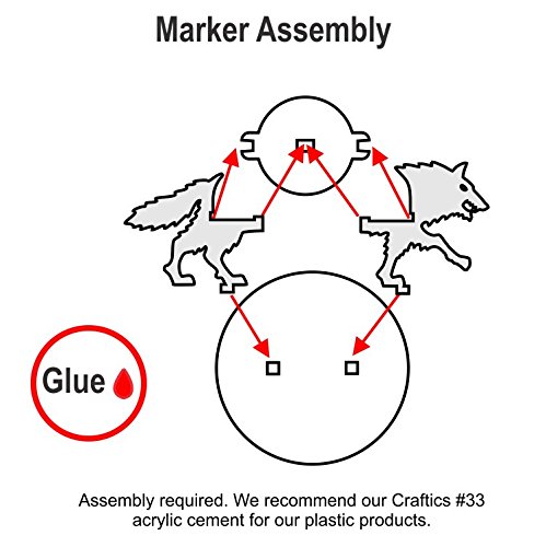 Wolf, Character Mount Marker, Grey, 25x50mm Base (1)