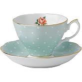 Royal Albert Polka Rose Teacup &amp; Saucer Set