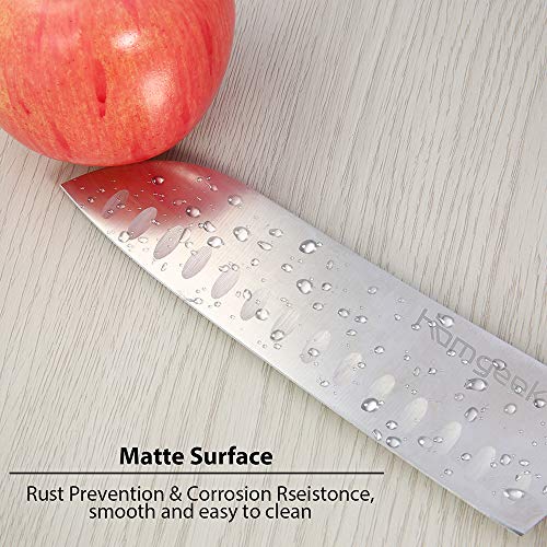 5 Homgeek+2+Piece+Santoku+Stainless+Ergonomic