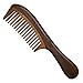 Xuanli Natural Green Sandalwood Wooden Comb - NO SNAGS, NO TANGLE, NO STATIC (Short Handle - Standard Tooth) (M028)