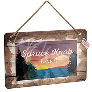 Amazon Com Neonblond Metal Sign Lake Retro Design Spruce Knob