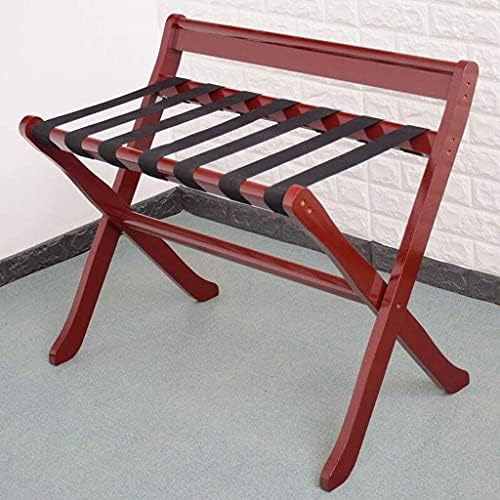 Hotel Luggage Rack Solid Wood Folding Luggage Rack Shelf, Clothes Shoes