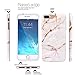 JAHOLAN Gold Marble Design Clear Bumper TPU Soft Rubber Silicone Cover Phone Case Compatible with iPhone 7 Plus/iPhone 8 Plus