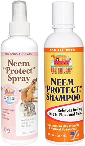 Ark Naturals Ark naturals neem"protect" spray and neem"protect" shampoo bundle for dogs and cats, 8 fl oz (237 ml) each
