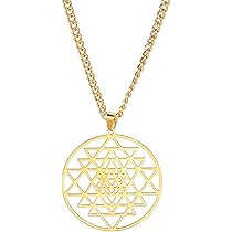 5 Colgantes De Sri Yantra, Plata Antigua, Colgante De Roun, Colgante De Geometría Sagrada De