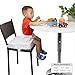 Zicac Kids Dining Chair Heightening Cushion with Pockets Dismountable Adjustable High Chair Booster Seat Pads (Gray Star)