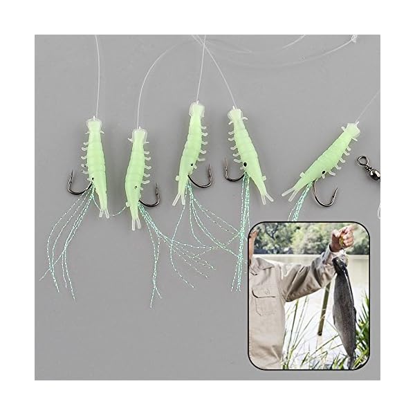 Relefree-1pack-Sabiki-5-Shrimp-Rigs-Glitter-Glow-in-the-Dark-Fish-Saltwater-Fishing-Bait-Baits-Lure-Catch-Catching-Size16-Hook-Tackel-New
