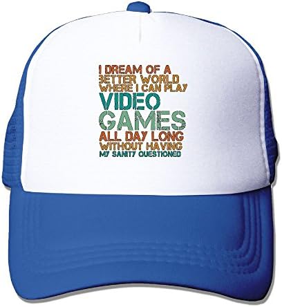 YoupE Gamers Gift For Nerds And Geek Outdoor Mesh Hat Camping Snapback Cap Adjustable RoyalBlue