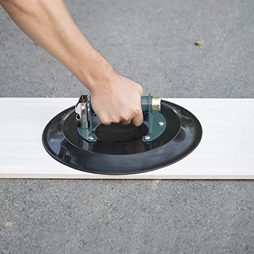 ZUOS 9" Glass suction cup for Granite & Glass Lifting,Vacuum Suction Cup Vacuum Glass Lifter with Metal Handle and Brass Pump,240lbs Load Capacity with Free Carrying Case