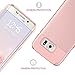 BENTOBEN Galaxy S6 Edge Case, Samsung Galaxy S6 Edge Case Hybrid Dual Layer Protective Case Cover Plastic Hard Shell Flexible TPU Shock-Absorption Slim Case for Samsung Galaxy S6 Edge, Rose Gold