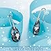 LADY COLOUR Crystal Earrings for Women Jewelry for Women Gifts for Women Earrings Sliver Teardrop Earrings Birthday Christmas Day Gifts for Women Mom Girlfriend Wife Black Dangle Earrings