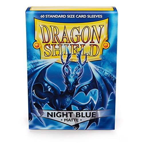 dragon shield card sleeves yugioh Arcane Tinmen Standard Size – Matte Night Blue 60CT – MTG Card Sleeves are Simple and stylish for an elegant yet powerful look Dragon Shield | Japanese Size