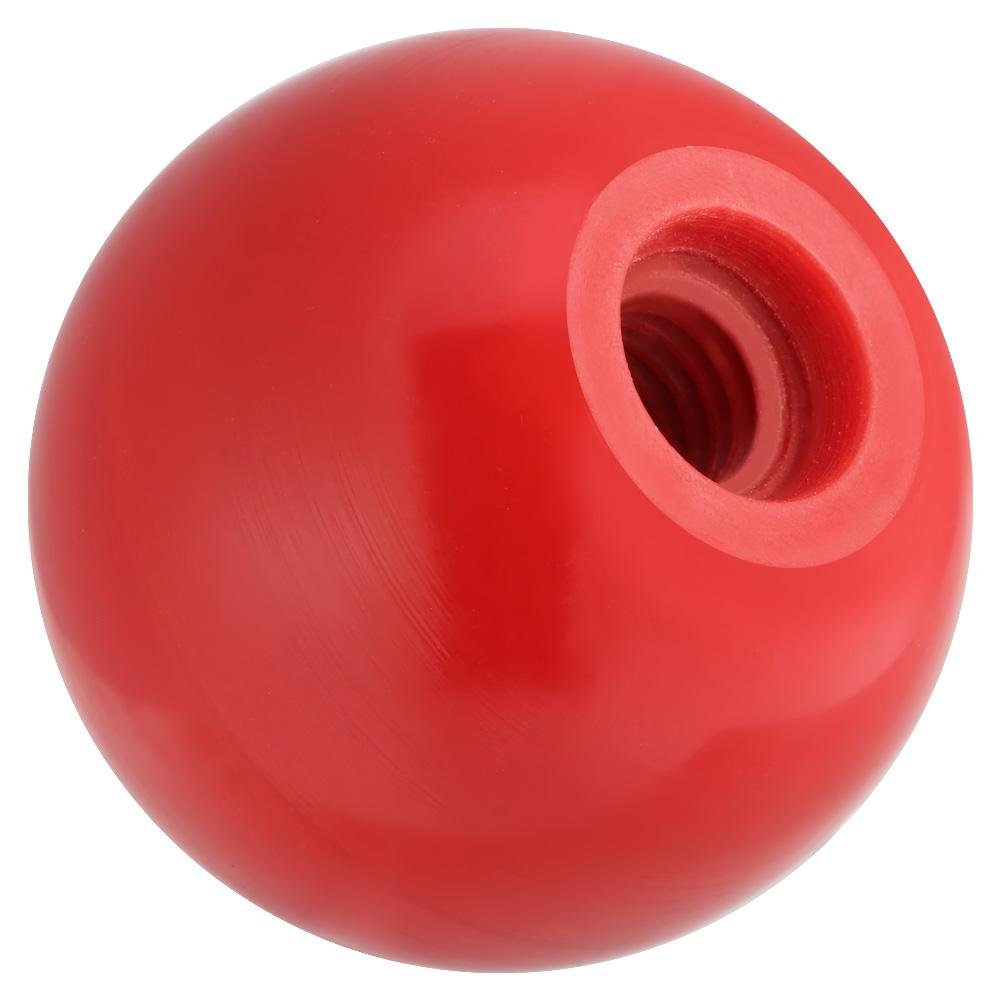 Vikye Ball Knob Handles, 10pcs Universal Lathe Tractor Machine Plastic Round Ball Knob Handle for All Machine Tools, Plastic Ball Knob(AM8×25-Red)