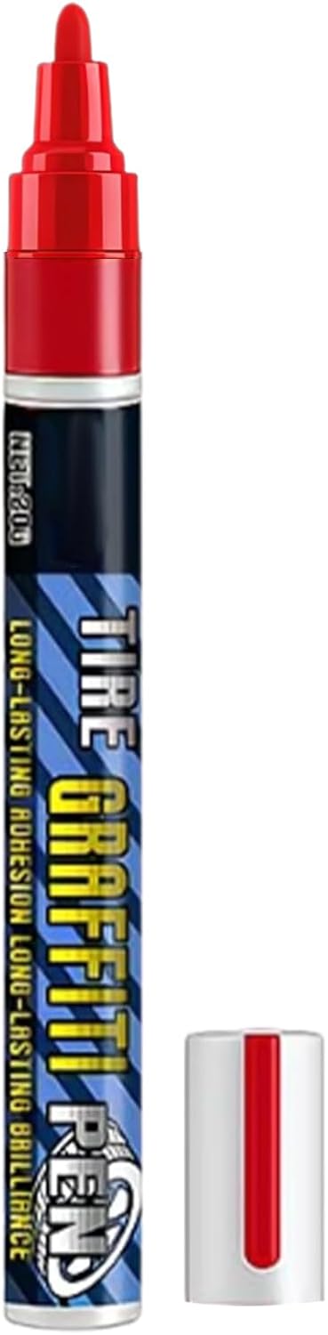 Car Tire Ink Paint Markers, Waterproof Automotive Tire Paint Pens for Motorcycle Wheels Lettering, Car Wash Safe Marking Tool for Tyres, G raffiti Furniture