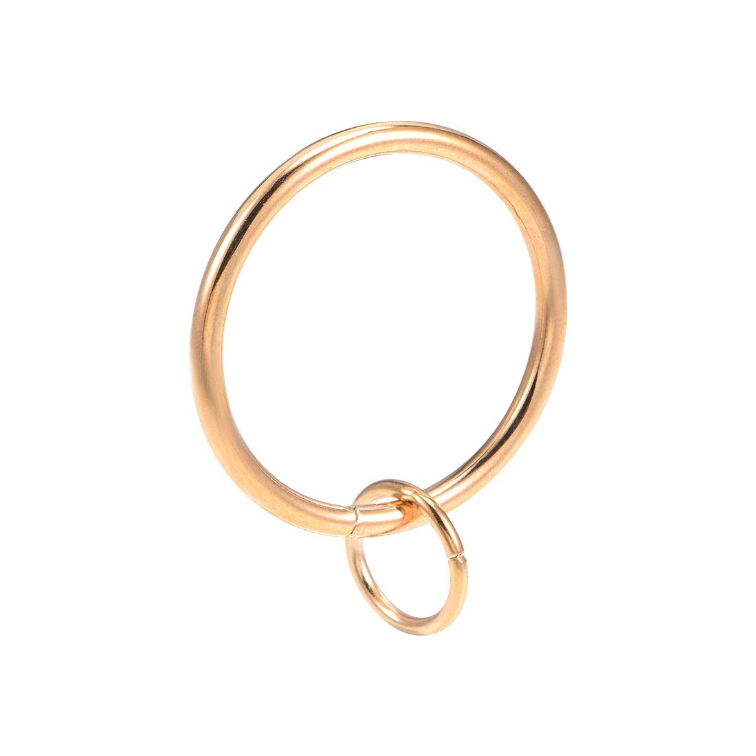 sourcingmap Curtain Ring Metal 37mm Inner Dia Drapery Ring for Curtain Rods Light Gold Tone 7 Pcs