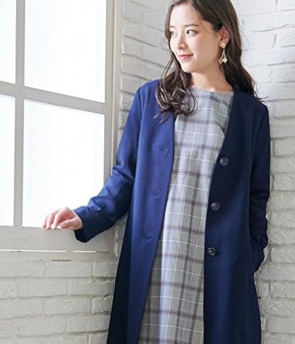Amazon ロペピクニック Vネックロングコート Gdo1802 レディース ネイビー 日本 38 日本サイズm相当 コート ジャケット 通販