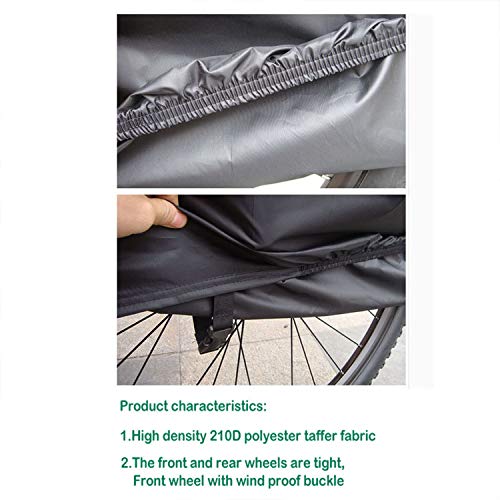 iwobi Fietshoes voor 2 fietsen, waterdichte fietsbeschermhoes, fietsgarage, anti-stof afdekking, hoes voor fiets… - Image 8