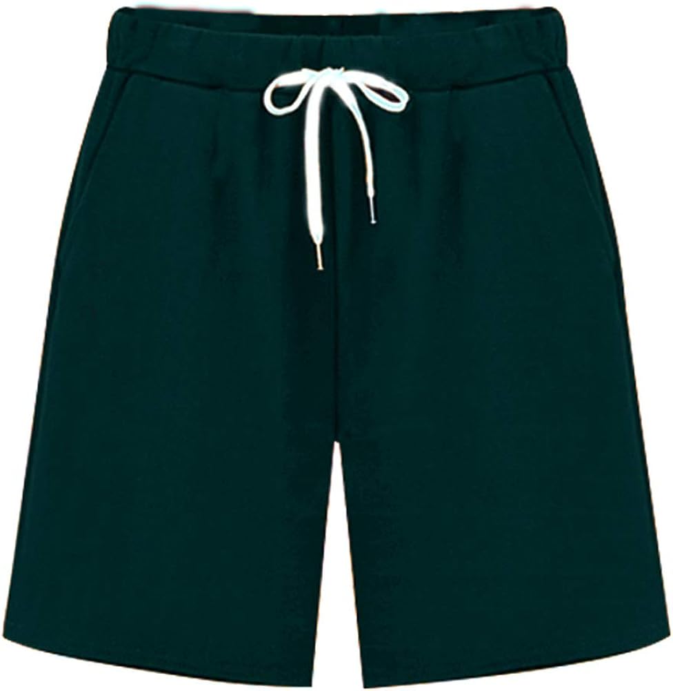 women's knit shorts with elastic waist