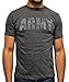 U.S Army T Shirt Officially Licensed Camo Script Logo Charcoal Heather Tee MD