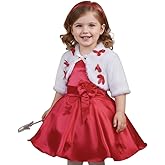 Elegant Princess Girls Red Satin Party Dress with White Fur Shrug, Butterfly Applique Design, Ages 2-3 Years, Knee Length, for Special Occasions