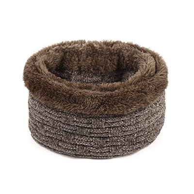 Chigant Winter Double-Layer Fleece Neck Warmer Circle Scarf Thick Windproof Scarfs Heavyweight Neck Warmer