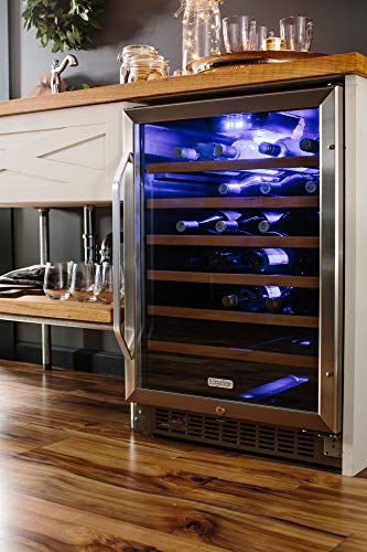 EdgeStar-53-Bottle-Built-In-Wine-Cooler-Stainless-SteelBlack