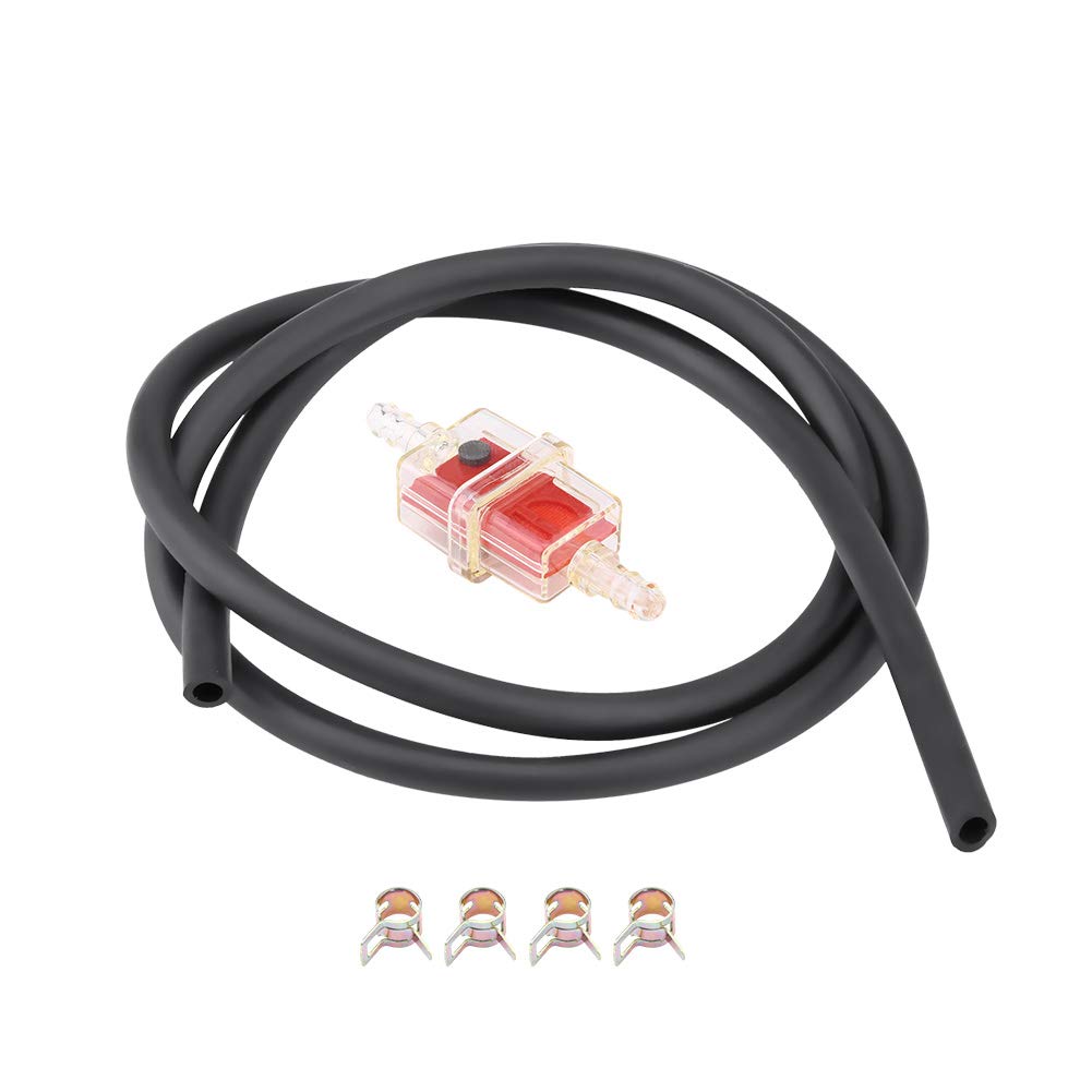 For Durite Moto Hyosung-Fuel Filter Kit 6Mm Fuel Filte 6Mm 1/4 Inch Motorcycle Scooter Square Red Fuel Filter + Fuel Hose + Line Clamp Set