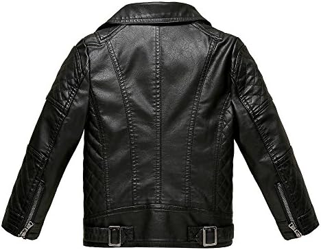 Budermmy Baby Girls Motorcycle Coat Toddler Winter Leather Jacket