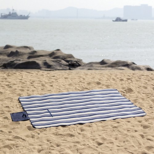 TAWA Extra Large Picnic & Outdoor Blanket Dual Layers For Outdoor (Blue) - Thumbnail 5