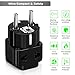 Universal European Schuko Plug, Travel Adapter, iSeekerkit 2Pack 250V/10A Dual Outlet Wall Power Charger Converter Adapter Type E/F USA Plug Kit to Germany,France,Schuko,Russia, Denmark,Iceland-Black