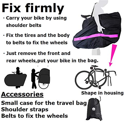 GORIX Bike Travel Bag Case Carry Transport Storage Luggage Road Mountain Bicycle (GX-Ca3) (White)
