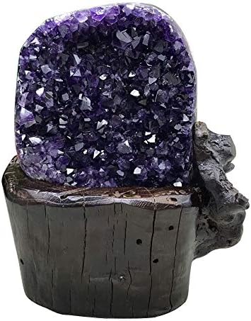 FENGJJ 4.2 Kg Natural Amethyst Amethyst Cave Amethyst Cluster with Symbiotic Agate Wall, Creative Lucky Craft Ornaments, Original Crystal Ore Ornaments for Office Home Living Room Decorations