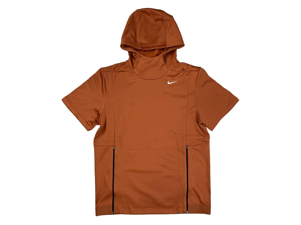 nike dri fit training hoodie short sleeve