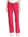 Cherokee Women's Low Rise Drawstring Cargo Scrub Pant, Raspberry, Medium Petite