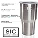 Romatlink Hot Pink Powder Coated 30 Oz. SIC (Seriously Ice Cold) Stainless Steel Tumbler Double Wall Vacuum Insulated Cup No Sweat Travel Mug Coffee Cup & Therm, 50oz