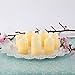 Flickering Flameless Votive Candles, Ivory - Real Wax, 3 Inch Tall, Warm White Light, Melted Edge, Wedding and Party Decorations, Batteries Included - Pack of 8