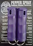 POLICE MAGNUM 2 Pepper Spray 1/2oz Purple Flip Top Molded Keychain Security Self Defense Police Strength