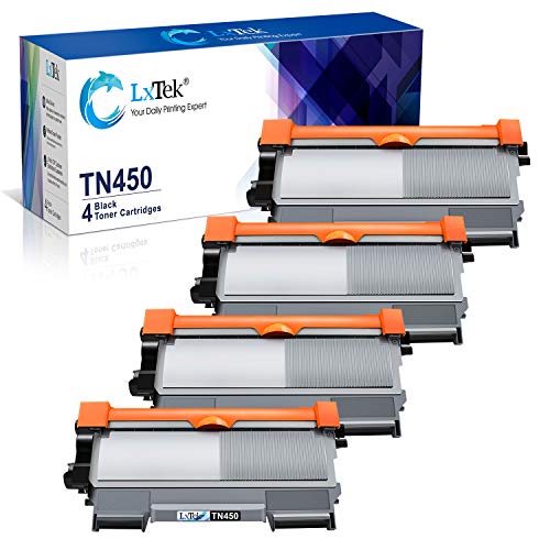LxTek Compatible Toner Cartridge Replacement for Brother TN-450 TN450 TN420 to use with MFC-7360N DCP-7065DN IntelliFax 2840 2940 MFC-7860DW MFC-7460DN HL-2270DW MFC7240 Printer (Black, 4 Pack)