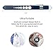 Opoway Nurse Penlight with Pupil Gauge LED Medical Pen Light for Nurses Doctors with Batteries Included 2ct, Silver and Blue
